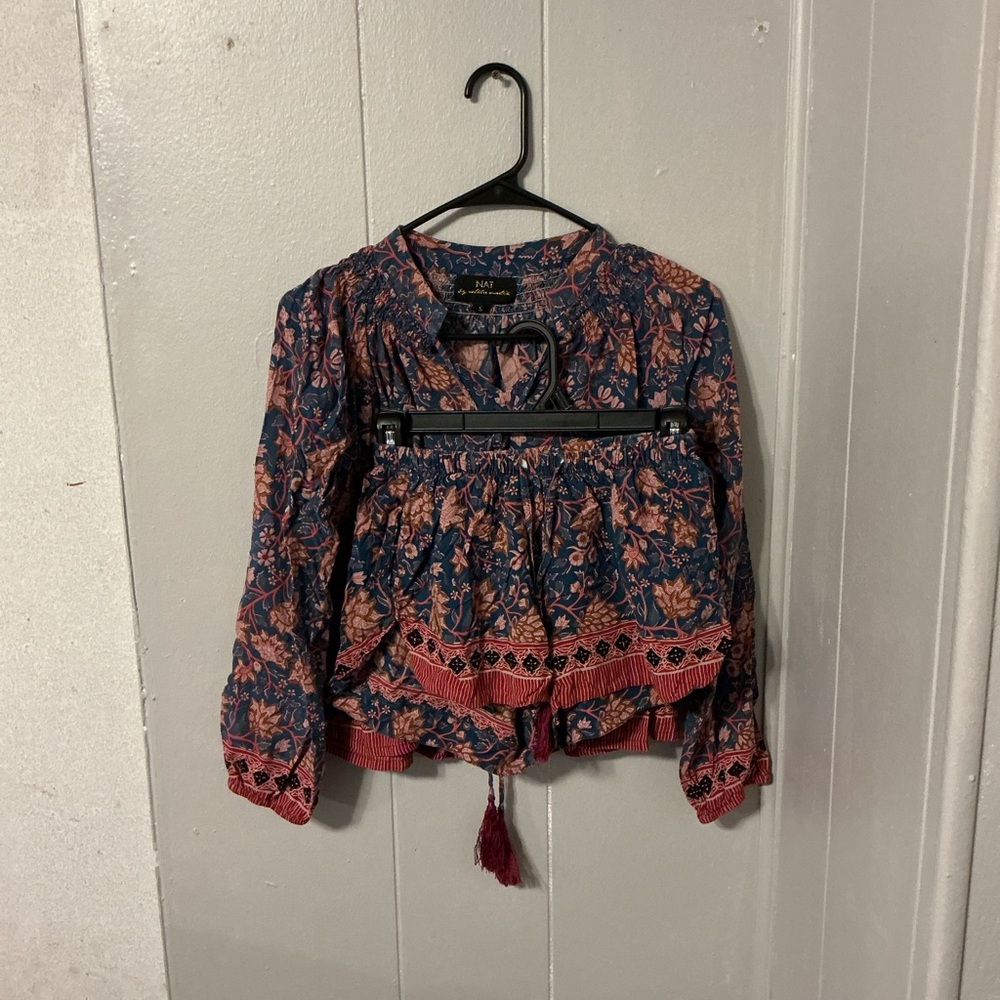 Natalie Martin Navy and Red Floral Set